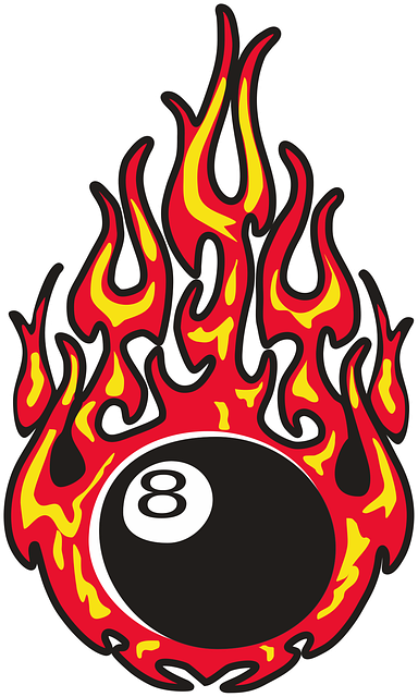 Free Eightball Fire vector and picture