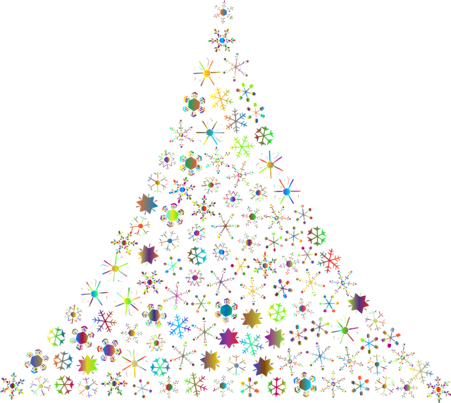 Schneeflocken, Abstrakt, Weihnachtsbaum
