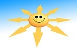 smilie, sun, direction