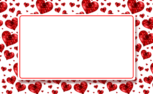 Free banner hearts red illustration