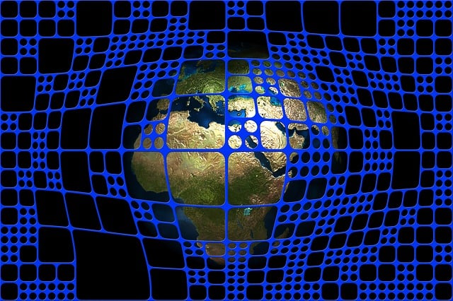 Free web networking europe illustration