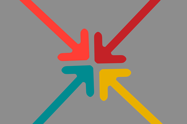 Free arrows center inside illustration
