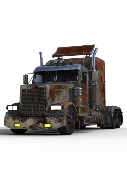 Free semi-trailer tractor traffic illustration