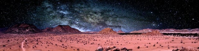 Free africa landscape milky way illustration
