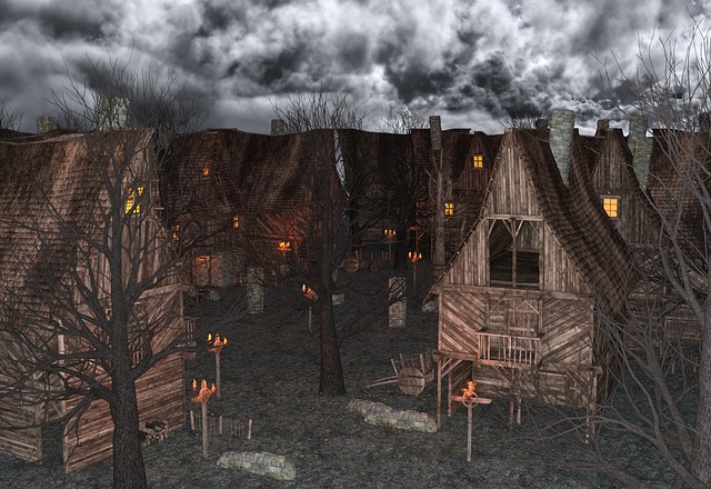 Free settlement city location illustration