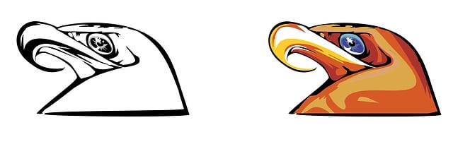 Free eagle head bird illustration