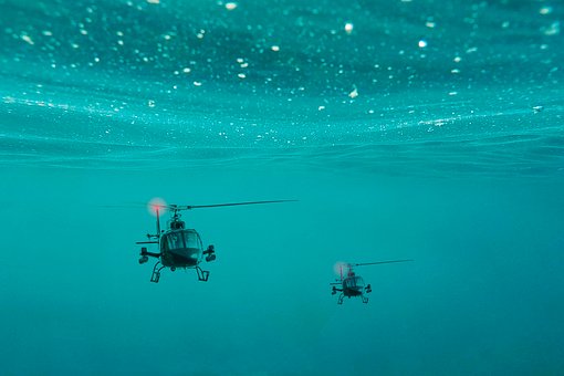 Free Helicopters Submarine illustration and picture