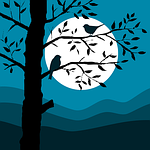 birds, animals, silhouettes