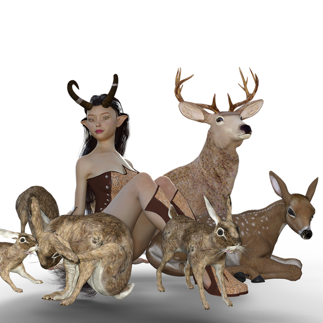Free elf deer bambi illustration