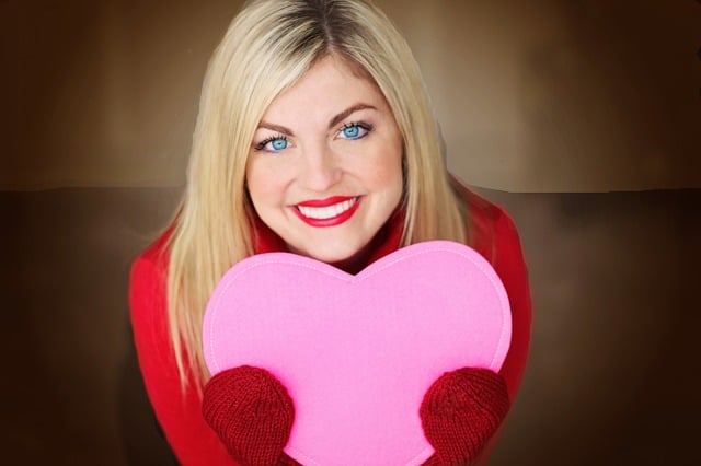 Free valentines day pretty girl pink illustration