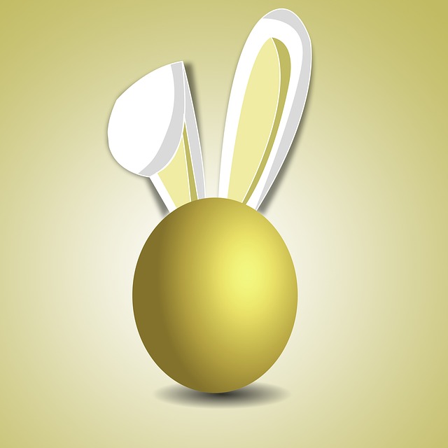 Free easter egg bunny ears rabbit illustration
