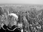 fear of heights, child, eyes closed