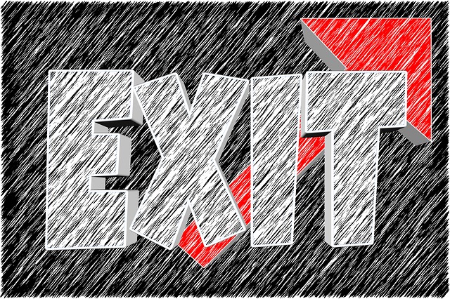 Free exit the end arrows illustration