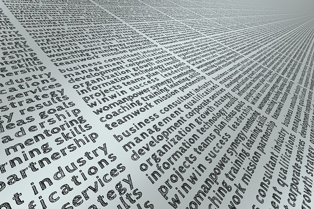 Free business management keywords illustration