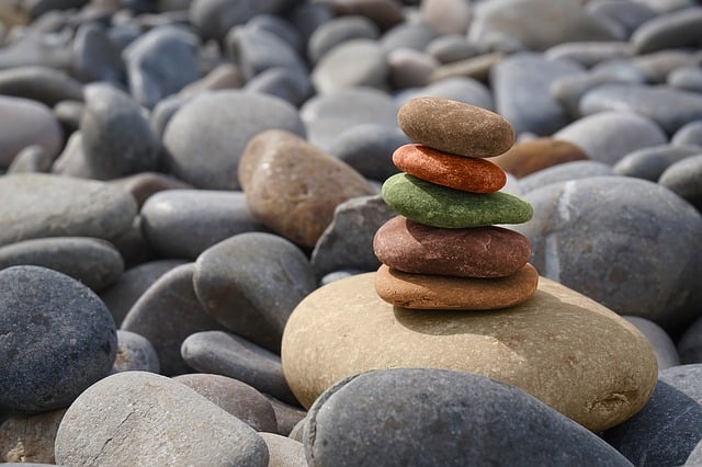 Free stones meditation zen illustration
