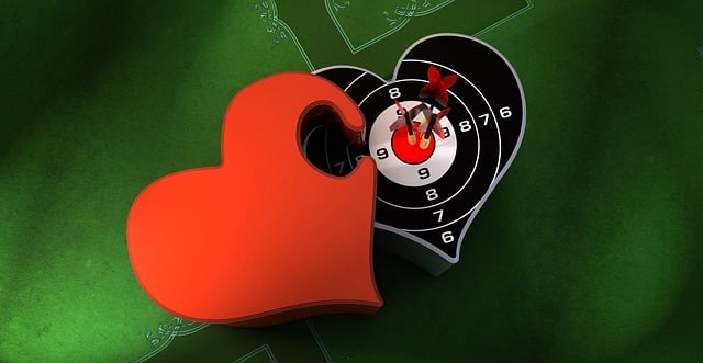 Free darts arrows hearts illustration