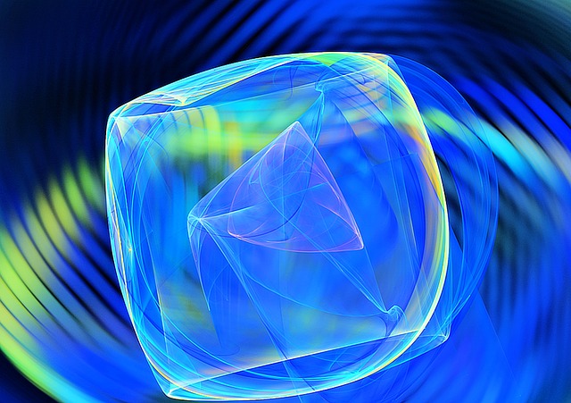 Free crystal fractal background illustration