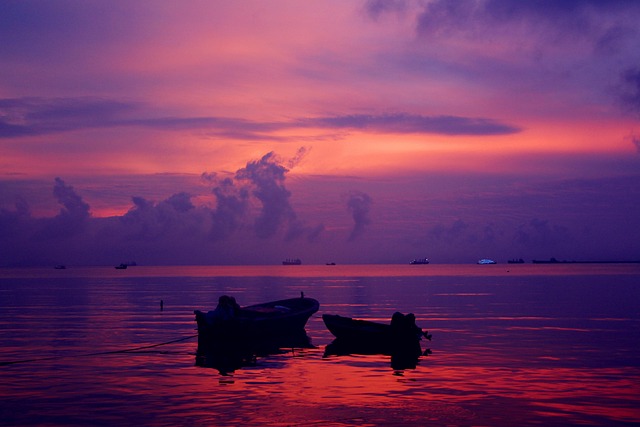 Strand, Sonnenuntergang, Sanya, Natur