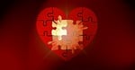 puzzle, heart, light