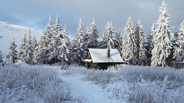 Sneklædte Land, Ensomhed, Hytte, Eng