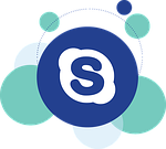 skype, social media, icon