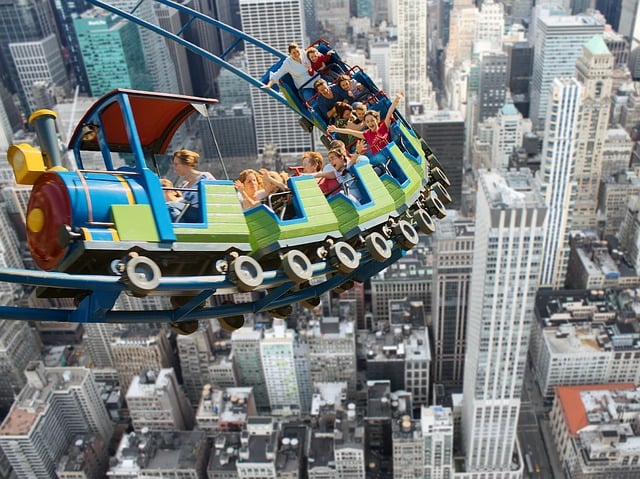 Free roller coaster new york very high illustration