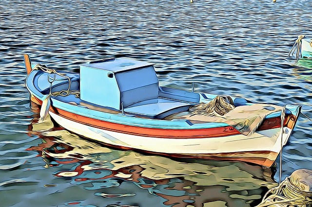 Free digital graphics boat illustration