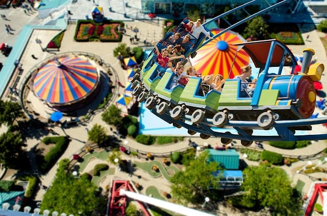 Free roller coaster fair ride illustration