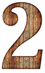 number, 2, two