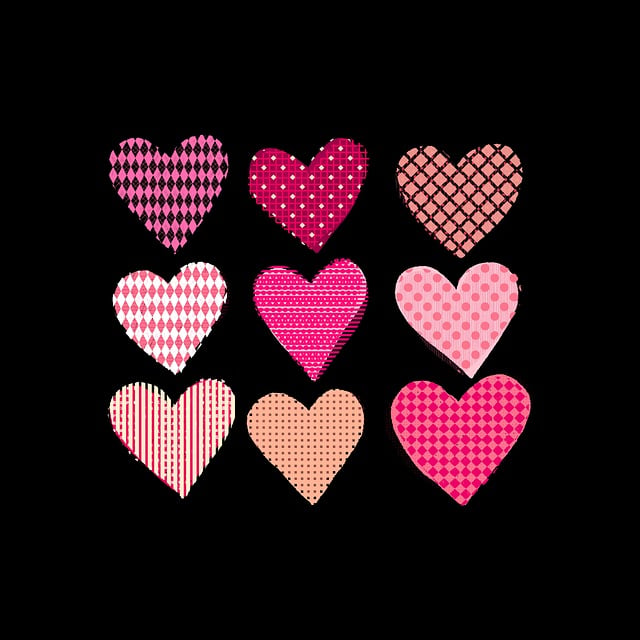 Valentinstag, Herz, Handzeichnung, Karte
