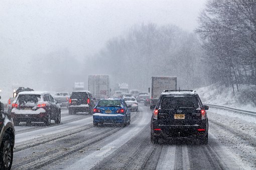 Kørsel, Motorvej, Snestorm, Storm