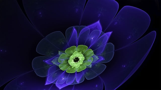 Free fractal flower floral illustration