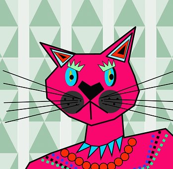 Gato, Desenhando, Animal, Pintura