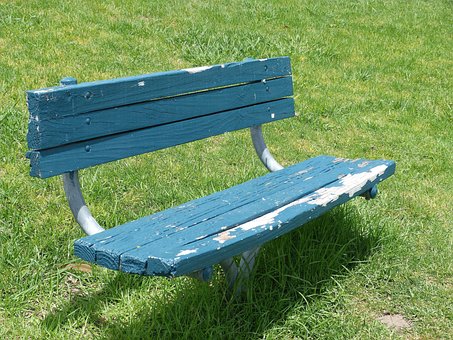 Bank, Alt, Verwittert, Alte Holzbank