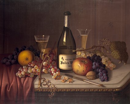 Stilleben, Maleri, Traditionel, Olie