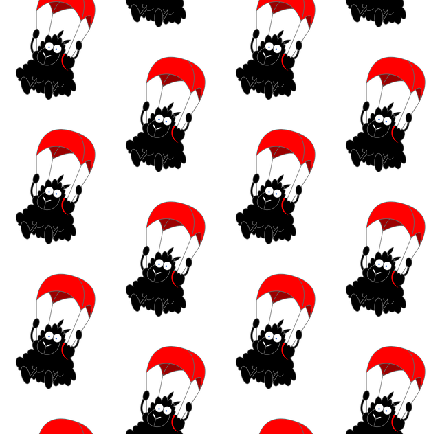Free pattern sheep parachute illustration