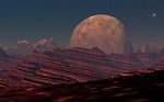 digitale kunst, roter planet, landschaft