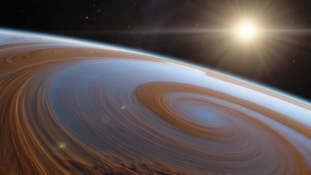 Free space astronomy planet illustration