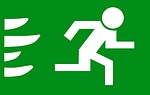 emergency exit, fire, shield