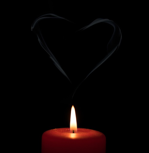 Corazón, Vela, Fumar, Fuego, Enamorado