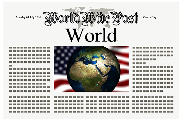 Avis, Nyheder, Usa, Banner, Flag, Verden