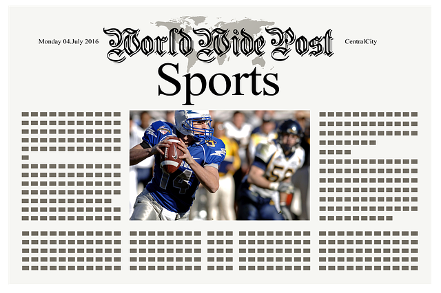 Free newspaper news sports illustration
