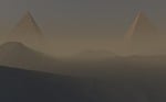 desert, forward, pyramids