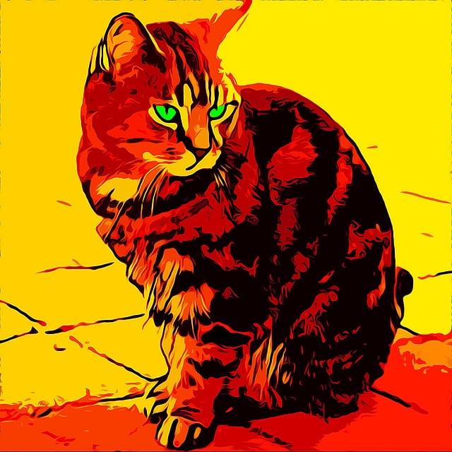 Free cat colors animal illustration