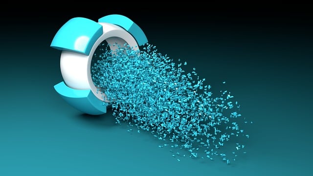 Free the background 3d particles illustration