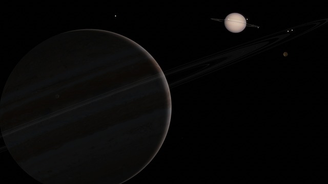 Free astronomy saturn jupiter illustration