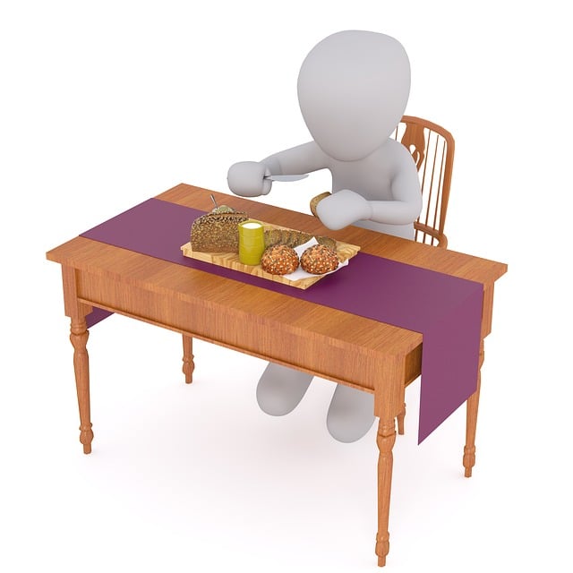 Free meal feast table illustration
