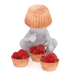 cake, raspberry tartlets, decorate