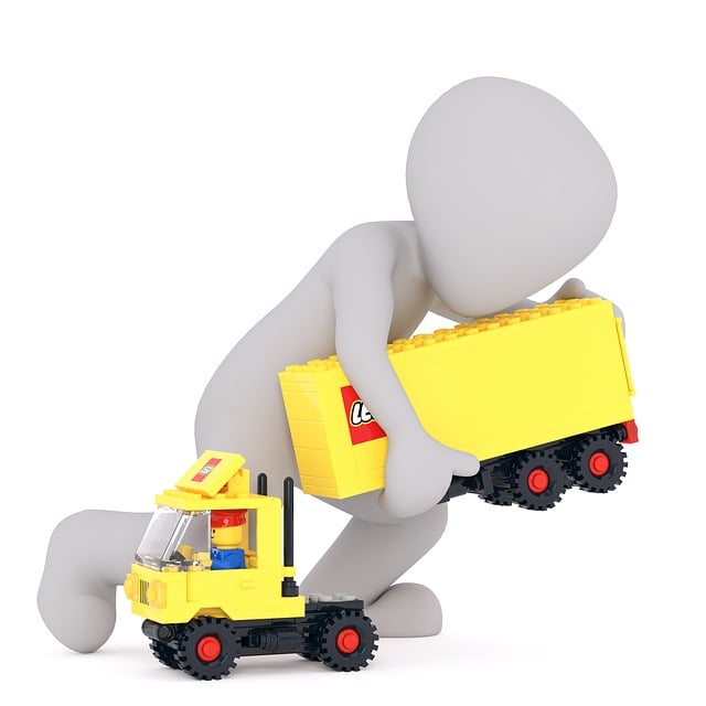 Free lego truck toy illustration