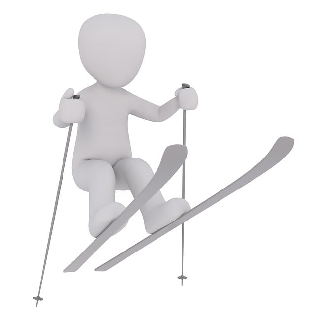 Free sports ski skier illustration